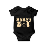 Mama’s Boy Retro Baby Romper - BLACK - New Born (Chest 14")
