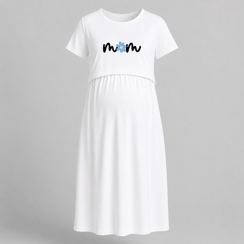 Minimal Mom Floral Printed Maternity Maxi