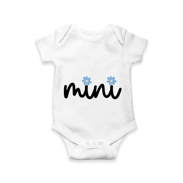 Mini Heart Checkered Baby Romper - WHITE - New Born (Chest 14")