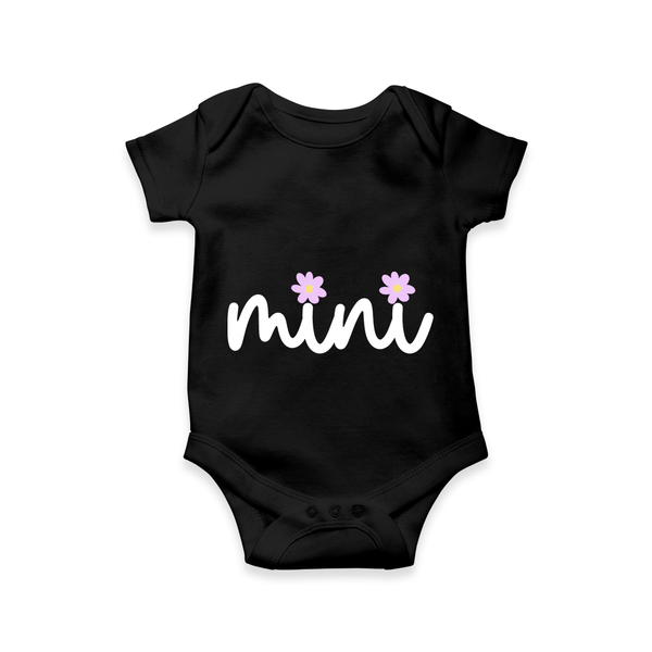 Mini Heart Checkered Baby Romper - BLACK - New Born (Chest 14")