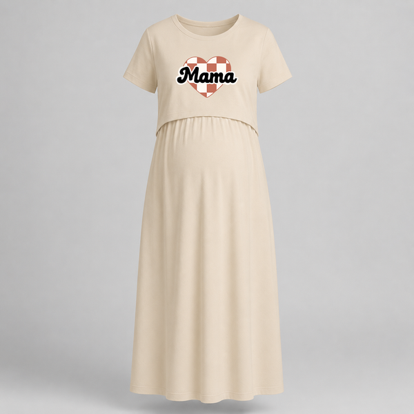Mama Heart Pregnancy Feeding Maxi - IVORY - Extra Small (Chest 32")