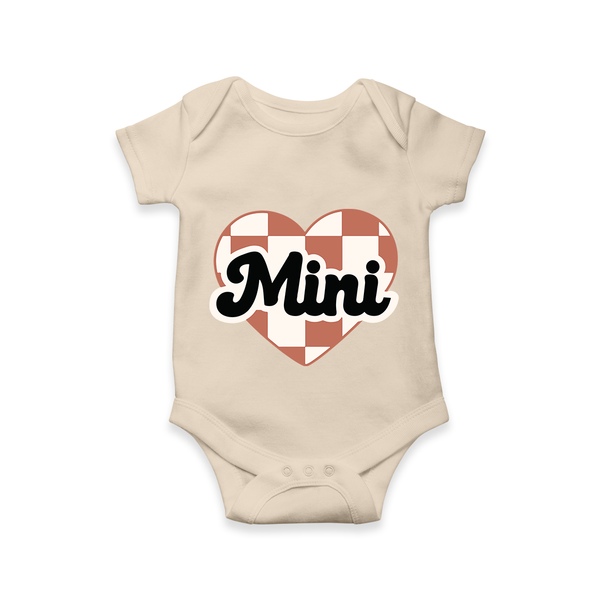 Mini Daisy Script Baby Romper - IVORY - New Born (Chest 14")