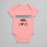 Mommy’s Little Love Printed Romper - PEACH - New Born (Chest 14")