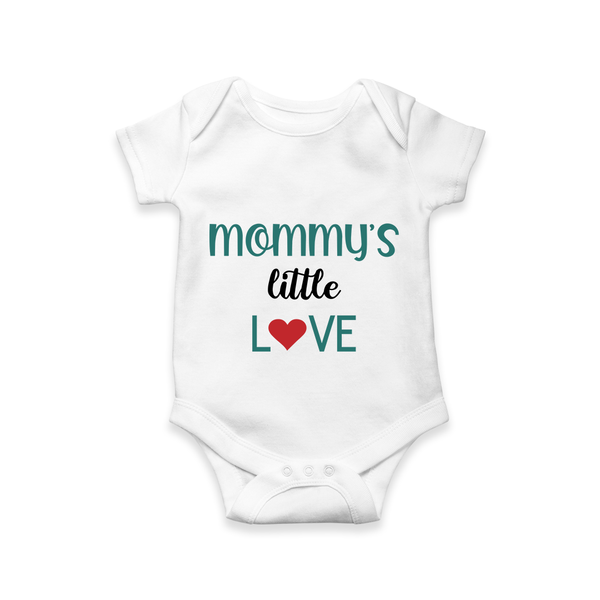 Mommy’s Little Love Printed Romper - WHITE - New Born (Chest 14")