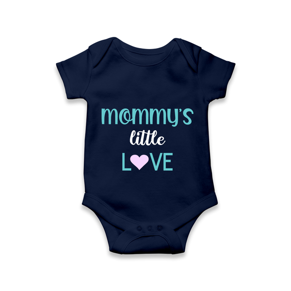 Mommy’s Little Love Printed Romper - NAVY BLUE - New Born (Chest 14")