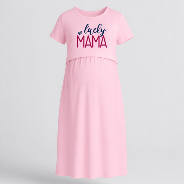 Lucky Mama Printed Feeding Maternity Maxi
