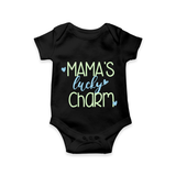 Mama’s Lucky Charm Baby Romper - BLACK - New Born (Chest 14")