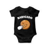 Little Avocado Cuddle Printed Baby Romper - BLACK - New Born (Chest 14")