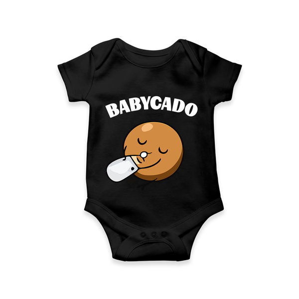 Little Avocado Cuddle Printed Baby Romper - BLACK - New Born (Chest 14")