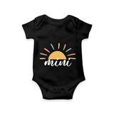 Mini Sunshine Glow Printed Baby Romper - BLACK - New Born (Chest 14")