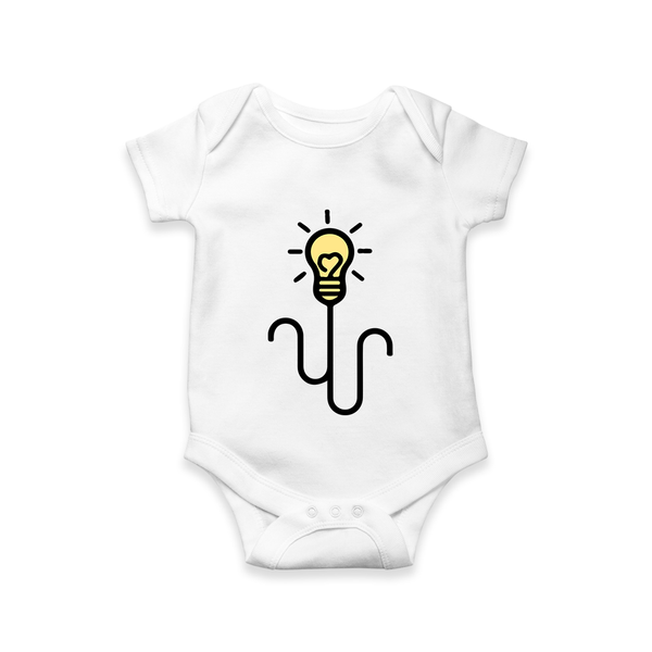 Little Genius Light Bulb Printed Baby Romper