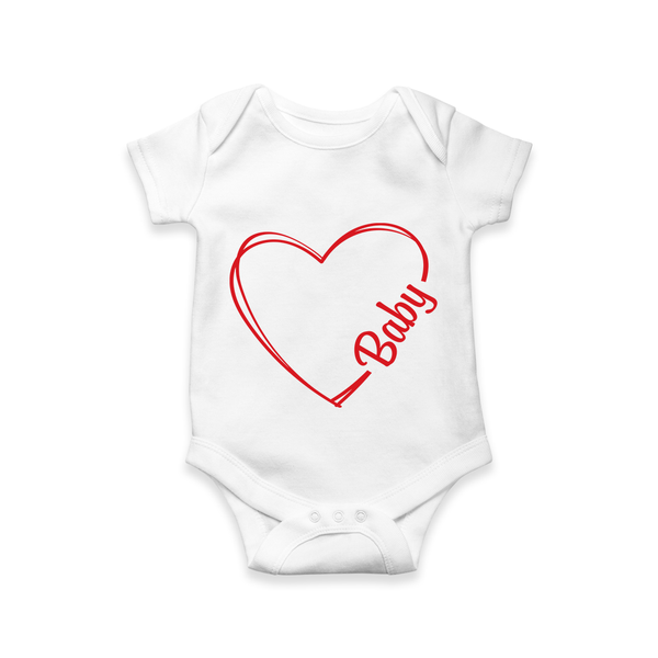 Heartfelt Love Outline Printed Baby Romper