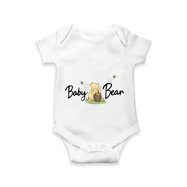 Sweet Bear Hug Illustration Printed Baby Romper