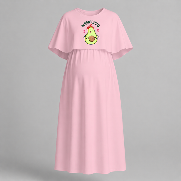 "Mamacado " - Comfort Fit Maternity Maxi Dress With Prints