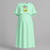 "Mamacado " - Comfort Fit Maternity Maxi Dress With Prints
