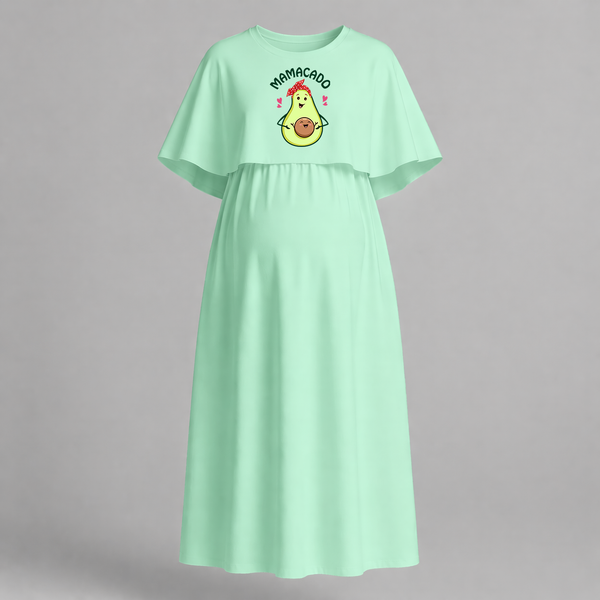 "Mamacado " - Comfort Fit Maternity Maxi Dress With Prints