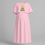 "Mamacado" - Printed Maternity Maxi Dress