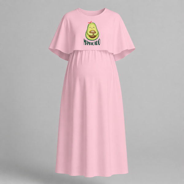 "Mamacado" - Printed Maternity Maxi Dress