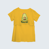 "Mamacado" - Printed Maternity T-shirt - YELLOW - XS XS(Chest 32")