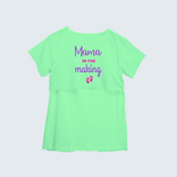 "Mama In The Making" - Comfort Fit Maternity T-shirt With Prints - MINT GREEN - XS XS(Chest 32")