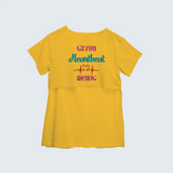 "Extra Heartbeat Inside"- Comfort Fit Maternity T-shirt With Prints - YELLOW - XS XS(Chest 32")