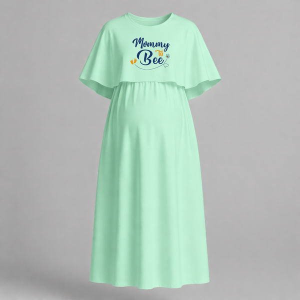 "Mommy To Bee"- Comfort Fit Maternity Maxi Dress With Prints