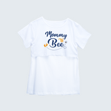 "Mommy To Bee"- Comfort Fit Maternity T-shirt With Prints - WHITE - XS XS(Chest 32")