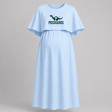 "Pregosaurus"- Comfort Fit Maternity Maxi Dress With Prints
