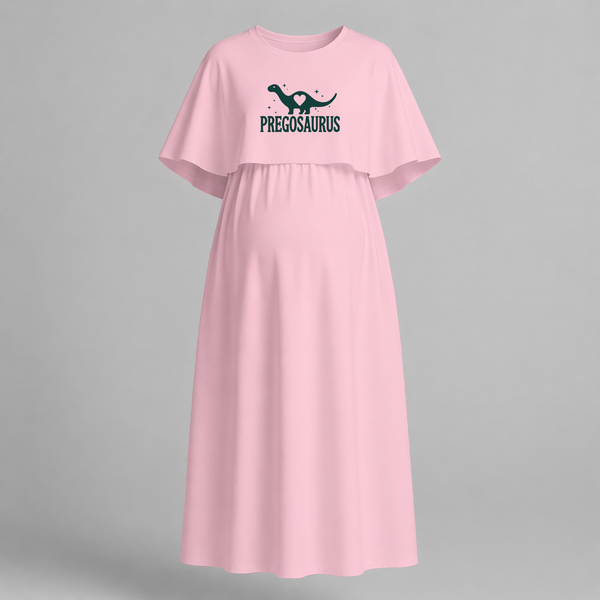 "Pregosaurus"- Comfort Fit Maternity Maxi Dress With Prints