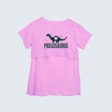 "Pregosaurus"- Comfort Fit Maternity T-shirt With Prints - LIGHT PINK - XS XS(Chest 32")