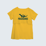 "Pregosaurus"- Comfort Fit Maternity T-shirt With Prints - YELLOW - XS XS(Chest 32")