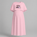 "Baby Loading Please Wait…. " - Comfort Fit Maternity Maxi Dress With Prints