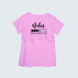 "Baby Loading Please WaitÉ. " - Comfort Fit Maternity T-shirt With Prints - LIGHT PINK - XS XS(Chest 32")