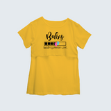 "Baby Loading Please WaitÉ. " - Comfort Fit Maternity T-shirt With Prints - YELLOW - XS XS(Chest 32")