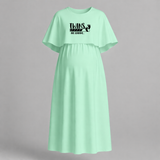 "Twins Are Loading…. "- Comfort Fit Maternity Maxi Dress With Prints