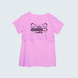 "Twins LoadingÉ. "- Comfort Fit Maternity T-shirt With Prints - LIGHT PINK - XS XS(Chest 32")