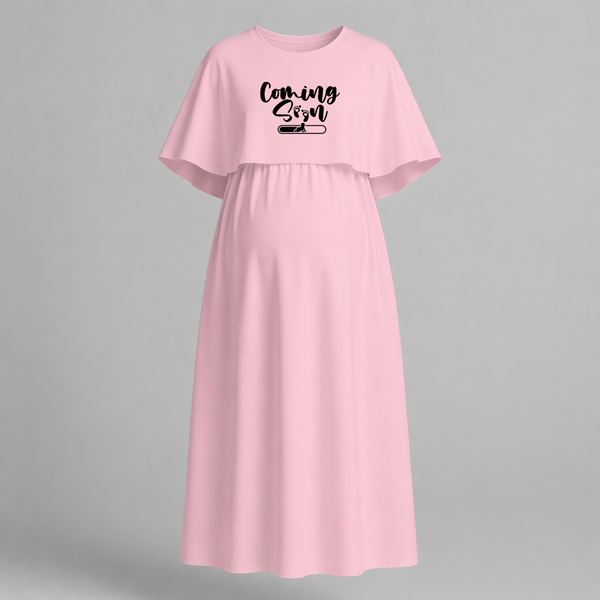 "Coming Soon "- Comfort Fit Maternity Maxi Dress With Prints