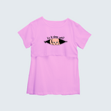 "Is It Time Yet? "- Comfort Fit Maternity T-shirt With Prints - LIGHT PINK - XS XS(Chest 32")