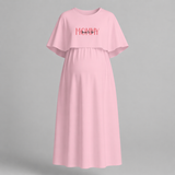 "Soon To Be Mommy "- Comfort Fit Maternity Maxi Dress With Prints