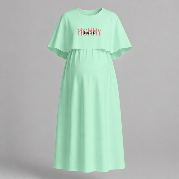 "Soon To Be Mommy "- Comfort Fit Maternity Maxi Dress With Prints