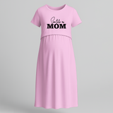 "Soon To Be Mom "- Comfort Fit Maternity Maxi Dress With Prints