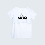 "Soon To Be Mom "- Comfort Fit Maternity T-shirt With Prints - WHITE - XS XS(Chest 32")