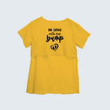 "In Love With My Bump "- Comfort Fit Maternity T-shirt With Prints - YELLOW - XS XS(Chest 32")