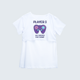 "Player 3 Has Entered The Game "- Comfort Fit Maternity T-shirt With Prints - WHITE - XS XS(Chest 32")