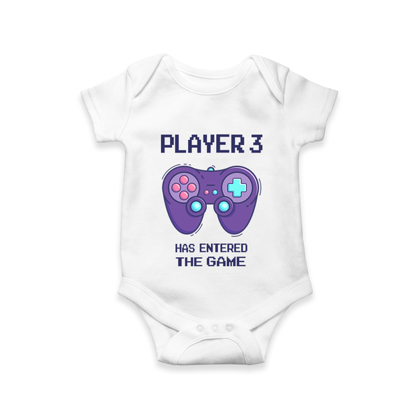 Little Gamer Player 3 Printed Baby Romper