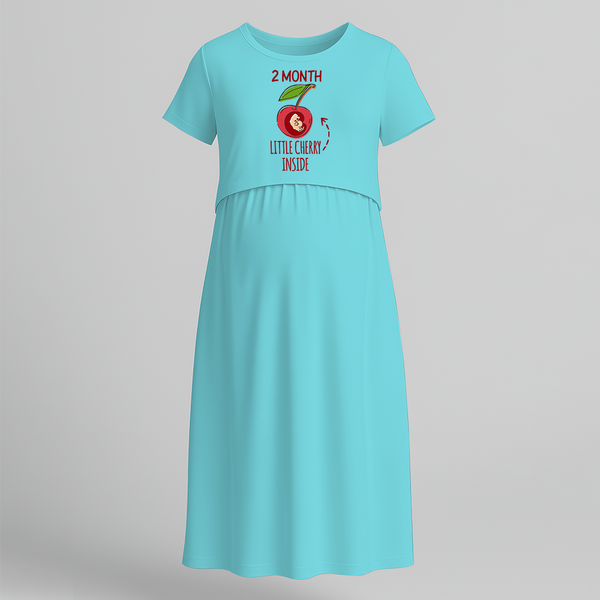 "2 Month"- Comfort Fit Maternity Maxi Dress With Prints