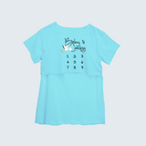 "Baby Is Coming..."- Comfort Fit Maternity T-shirt With Prints - AQUA BLUE - XS XS(Chest 32")