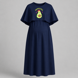 "Mamacado " - Comfort Fit Maternity Maxi Dress With Prints