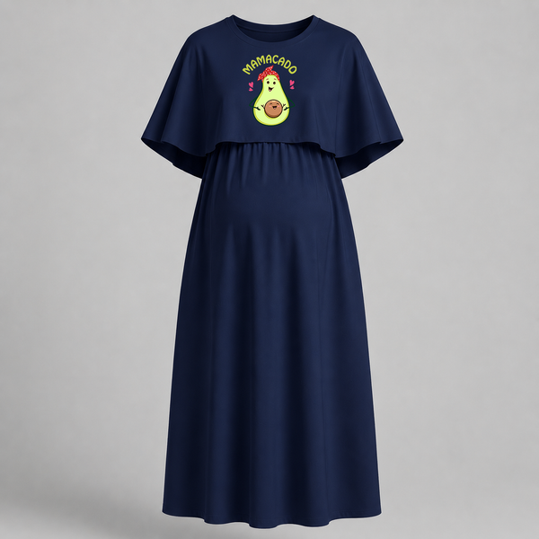 "Mamacado " - Comfort Fit Maternity Maxi Dress With Prints