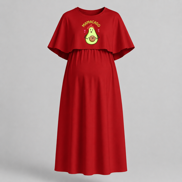 "Mamacado " - Comfort Fit Maternity Maxi Dress With Prints